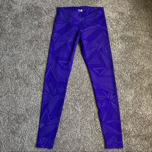 Old Navy leggings size small purple geometric polka dot pattern white SKUPB1